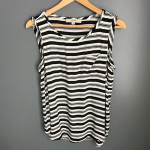 Loft Striped Sleeveless Top
